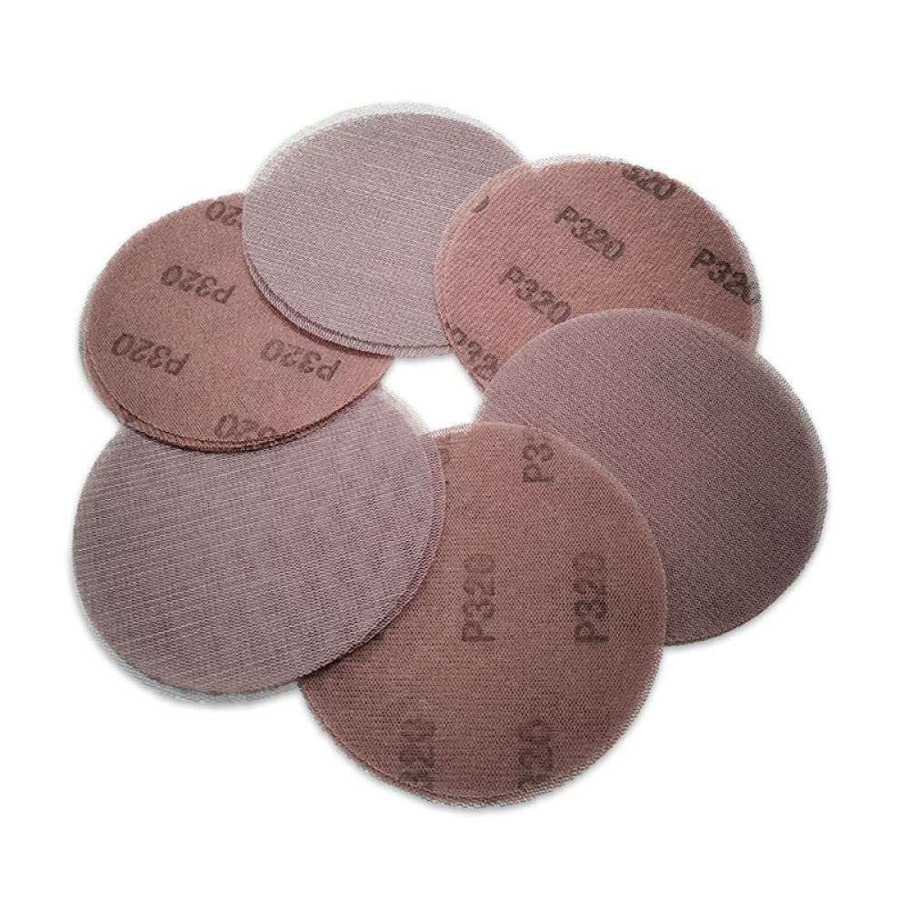 Discos de lijado de malla libre de polvo gancho， 10 discos de lijado de malla de 5/6 pulgadas con gancho y bucle, discos abrasivos sin polvo, papel de lija afilado antibloqueo for madera de automóvil(