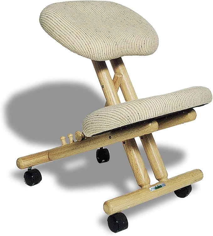 cinius Silla ergonómica Profesional sin Respaldo (Crema)