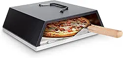 Cartman Forno de pizza de 30,5 cm para churrasqueira, forno de pizza portátil ao ar livre com casca de pizza e pedra, conjunto de 3 peças para iniciantes para churrasqueira a gás ou carvão