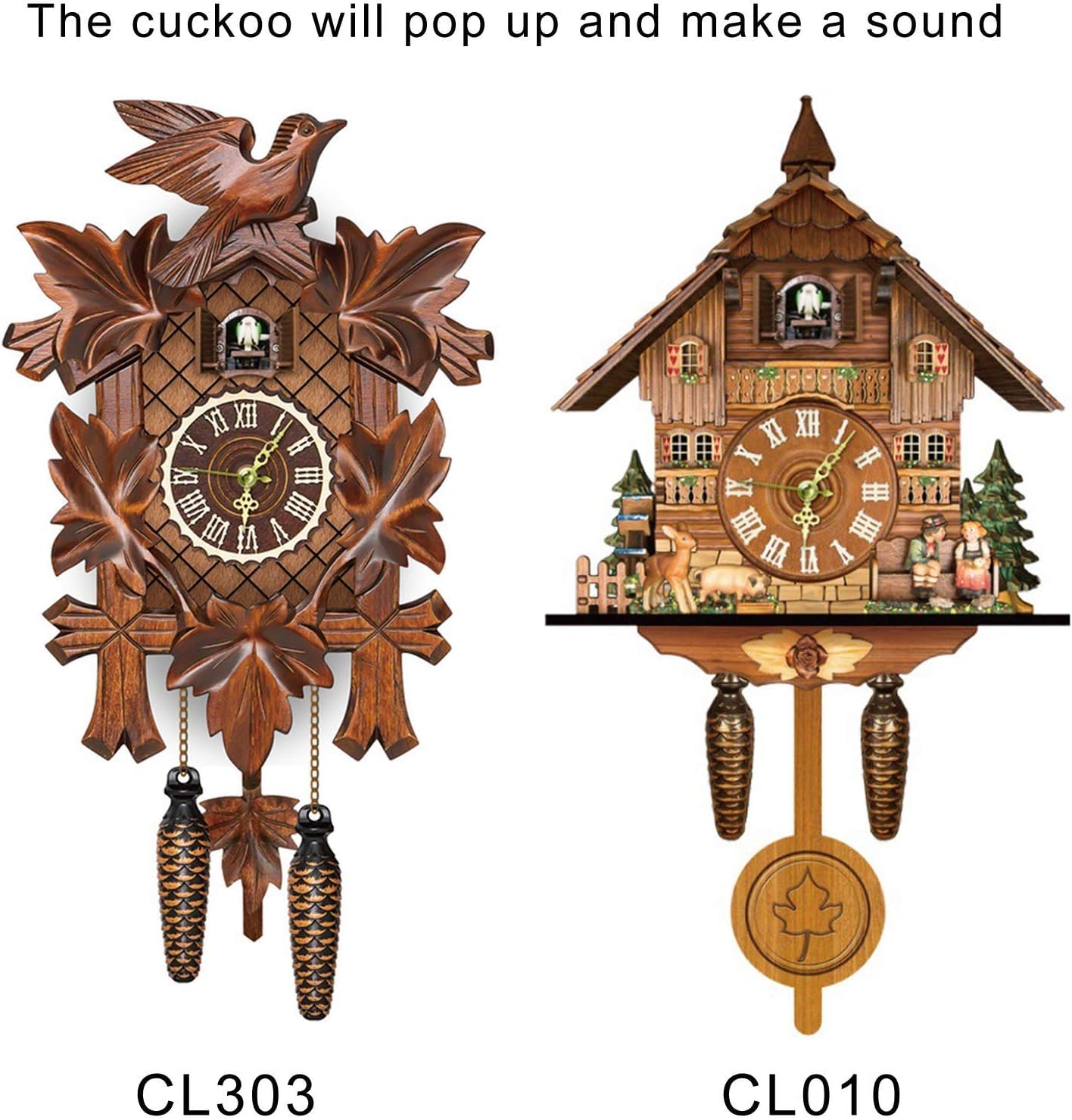 Zegar Z Kukułką, Retro Drewniany Zegar ścienny, Dom Swinging Cuckoo Wall Clock, Budzik Do Salonu, Biura, Gabinetu, Sypialni, Hotel, A