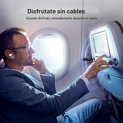 Miniatura 2 de UGREEN Transmisor Receptor Bluetooth para 2 AirPods o Dispositivos BT, Transmisor Inalámbrico Bluetooth para Auriculares, Adaptador de Audio