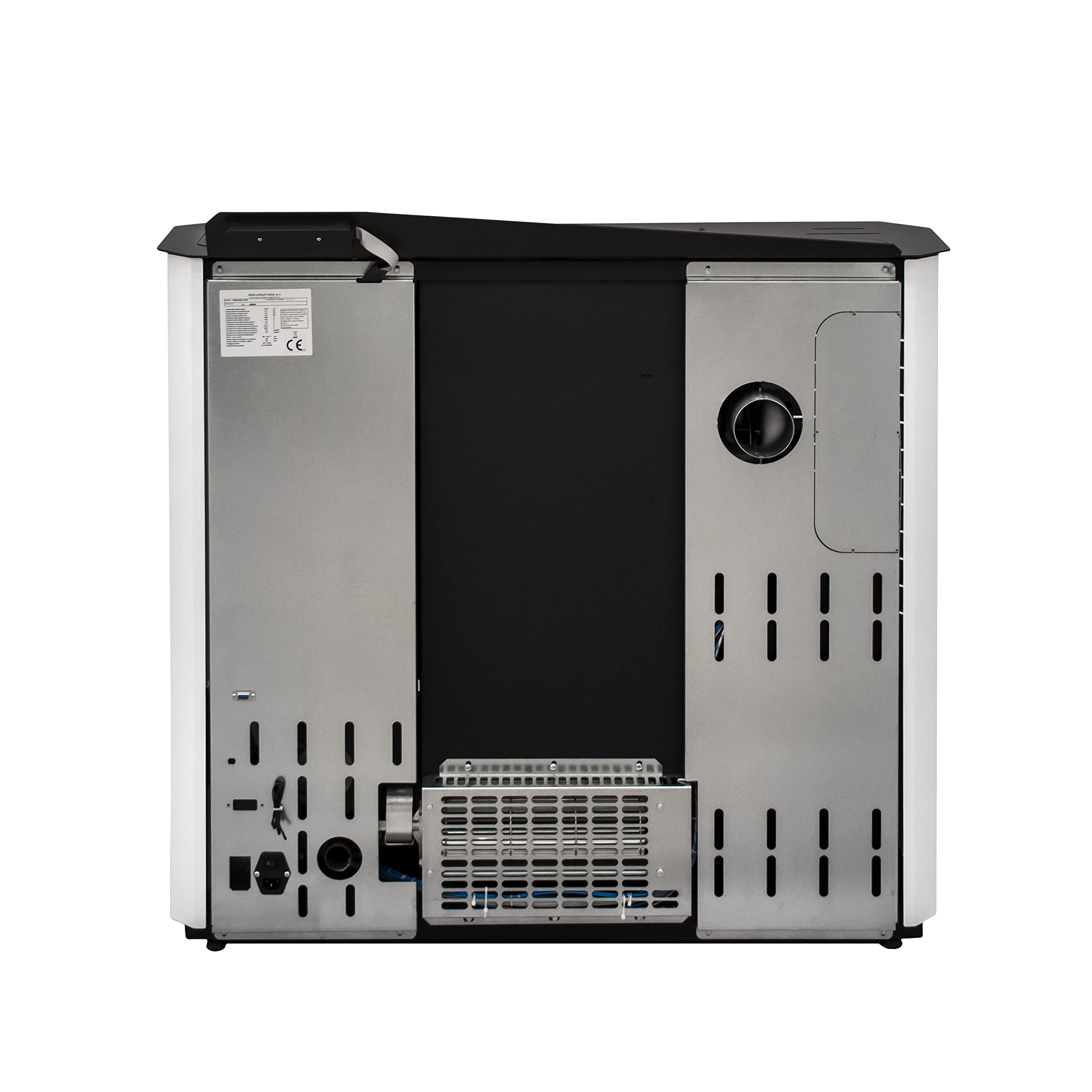 STUFE A PELLET ITALIA Marmolada 14 KW Canalizzata - Stufa ad Aria Ventilata Efficienza 92% Scalda 130m² Autonomia 19H Programmabile 5 Velocità e Potenze Design Compatto Garanzia 24 Mesi Bianco