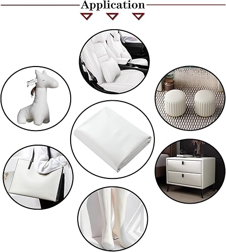 Vista 34 de Picheng Hojas de vinilo de piel sintética: tela de piel sintética lisa gris claro, impermeable, 54 x 36 pulgadas, tapicería de vinilo suave