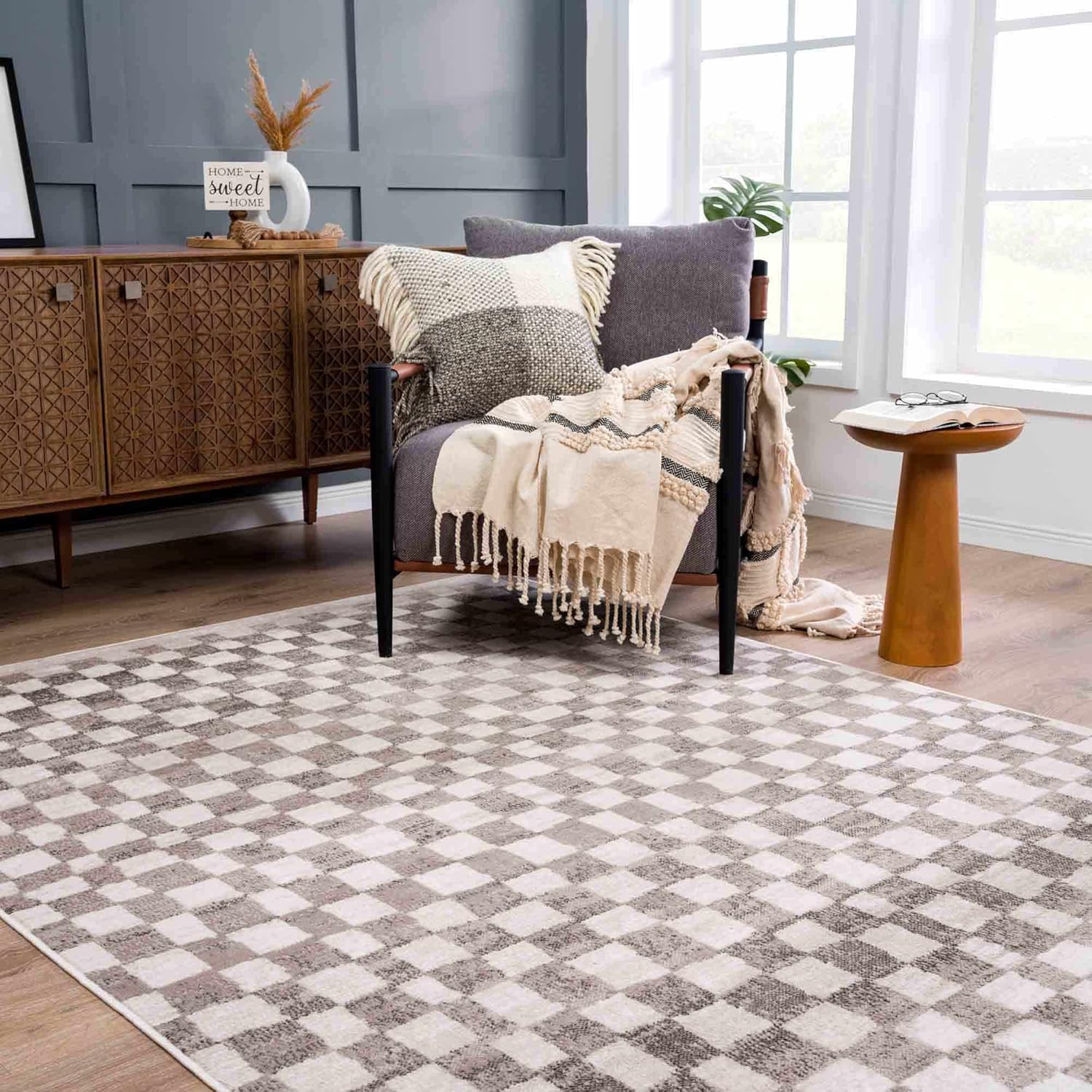 Hauteloom Pertek Checkered Tile Living Room Bedroom Dining