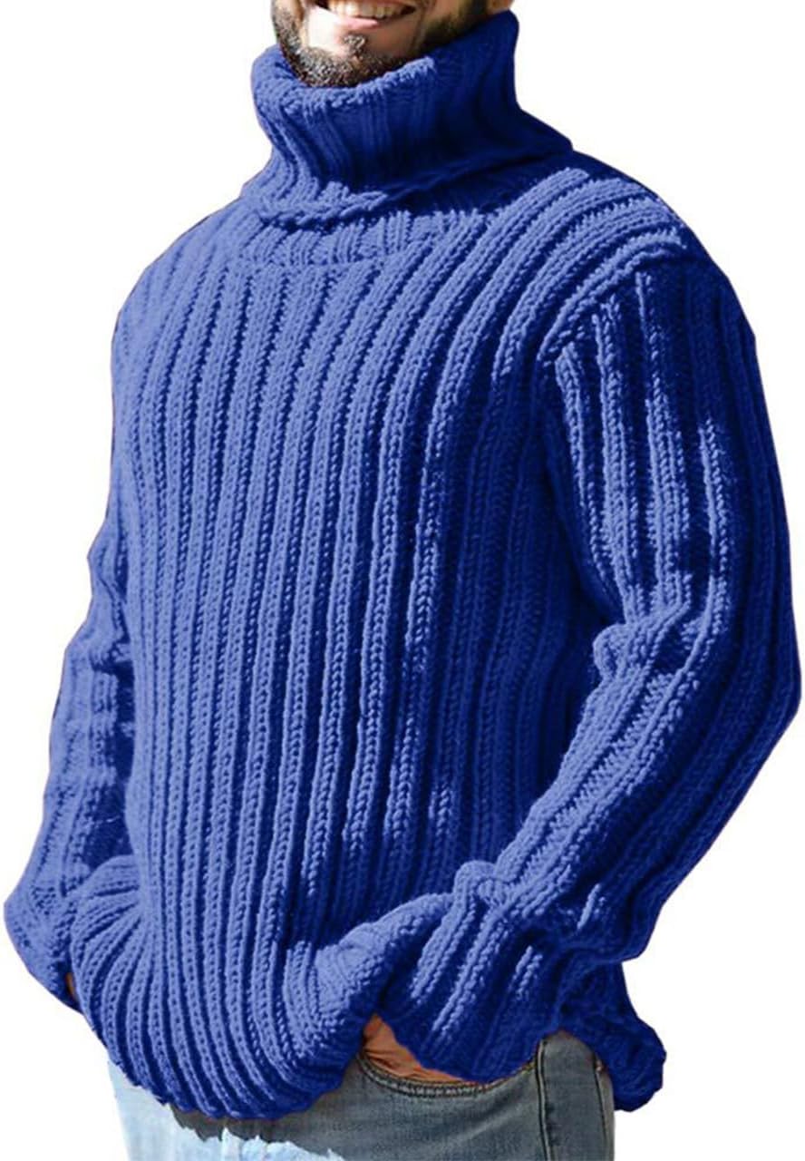 Turtleneck Sweater Knitted top Autumn and Winter Sweater Men's Clothing