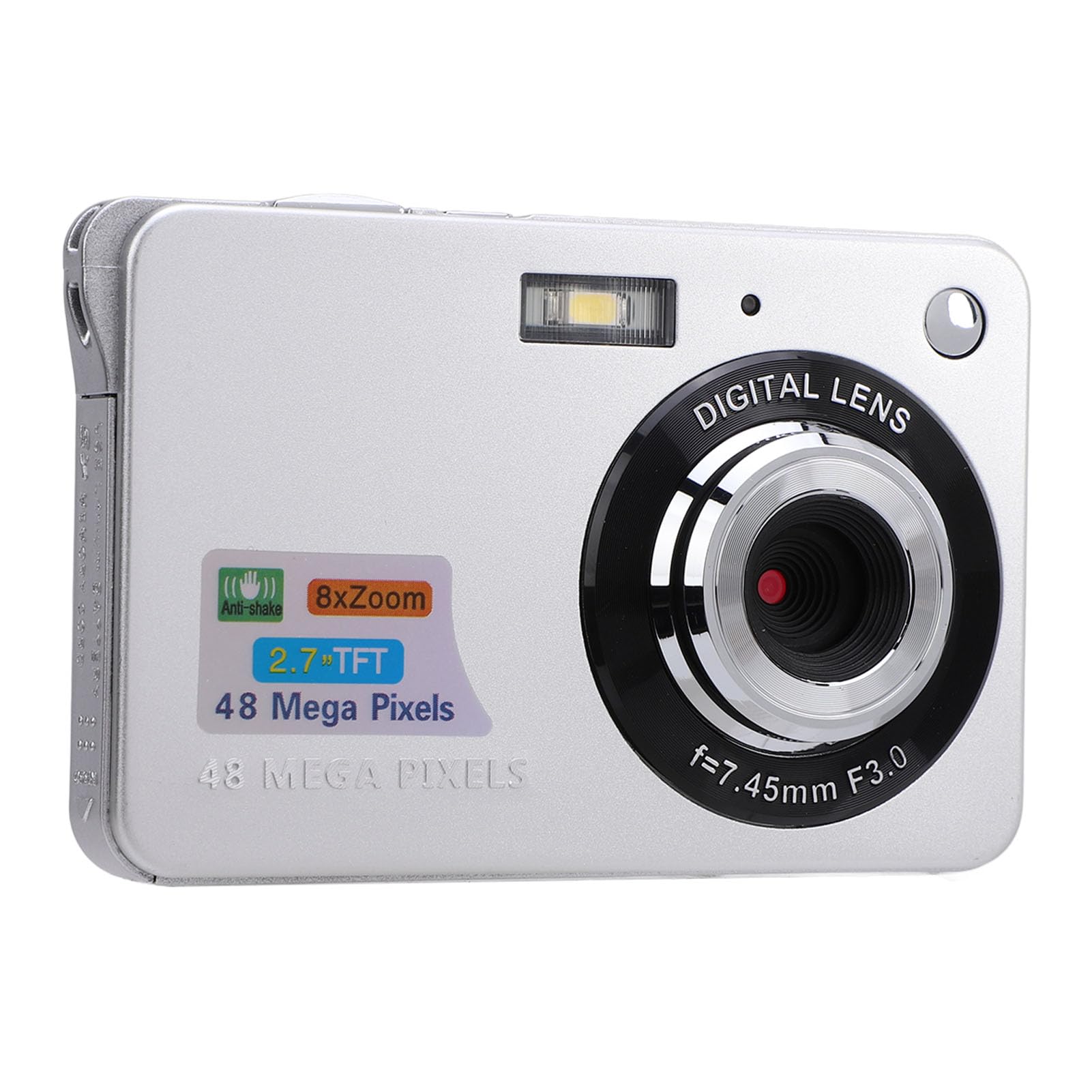 Appareil Photo Numérique, 4K Camera Vlog Avec Carte De 64 Go, Autofocus 48MP, Zoom 12X, Appareil Photo Compact, Flash - Appareil Photo