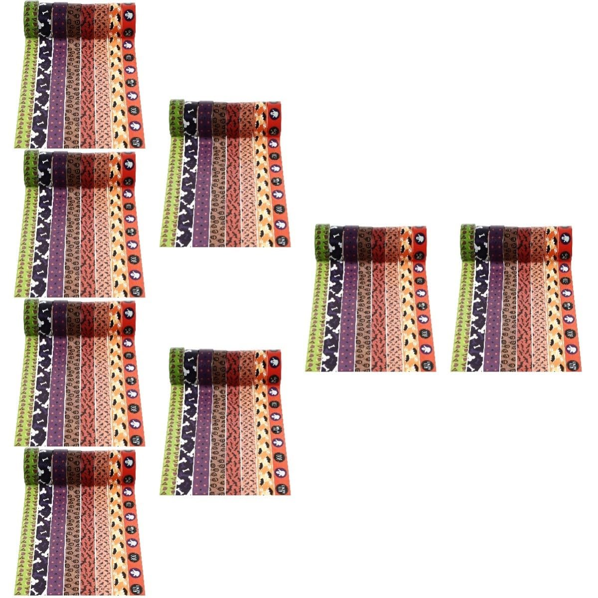 OSALADI 64 Rollos Cinta Washi de 5m Patrón de Halloween para Manualidades y Decoración en Fiestas, Adecuado para Sellar Sobres y Scrapbooking Creativo Varios Estilos