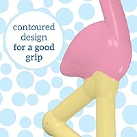 Vista 5 de Dr. Brown's Cepillo de dientes para bebés y niños pequeños, Flamenco 1 unidad, 1-4 años