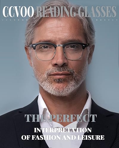 Miniatura 9 de CCVOO Paquete de 6 lentes de lectura con bloqueo de luz azul, lectores retro sin montura para hombres y mujeres, filtro de anteojos redondos UV400