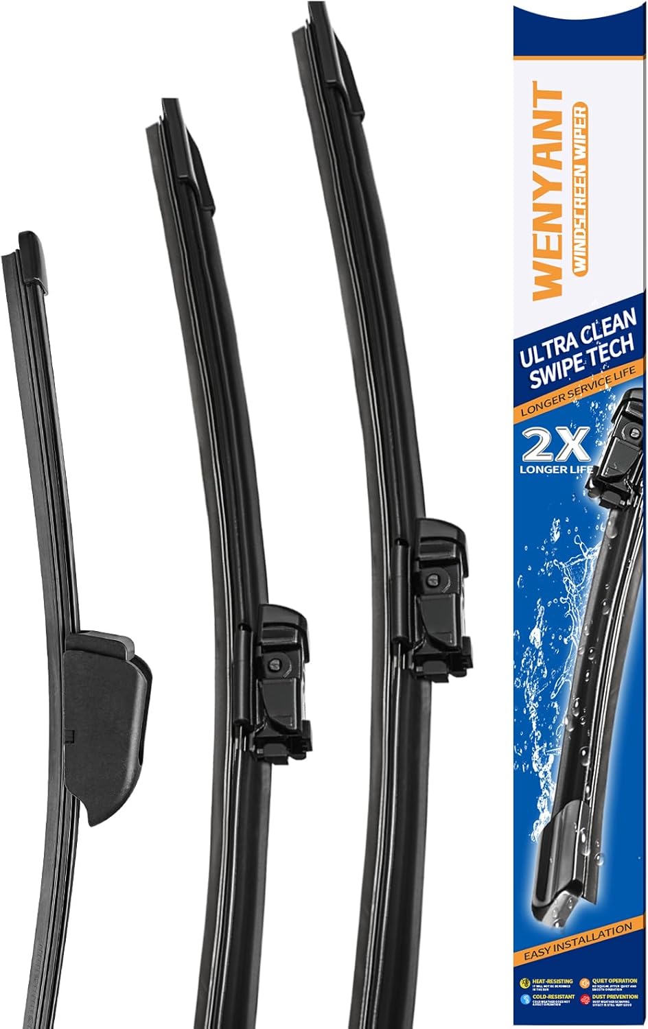 Windshield Wiper Blades for My Car Original Equipment Automotive Replacement Compatible with 2007-2017 VW Volkswagen Tiguan Front and Rear Wiper Blades Set - 24"/21"/13"(Set of 3)