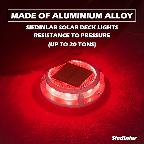 Miniatura 6 de Siedinlar Luces solares para terraza al aire libre, 2 modos, 16 luces LED para entrada, luz de muelle, funciona con energía solar, impermeable