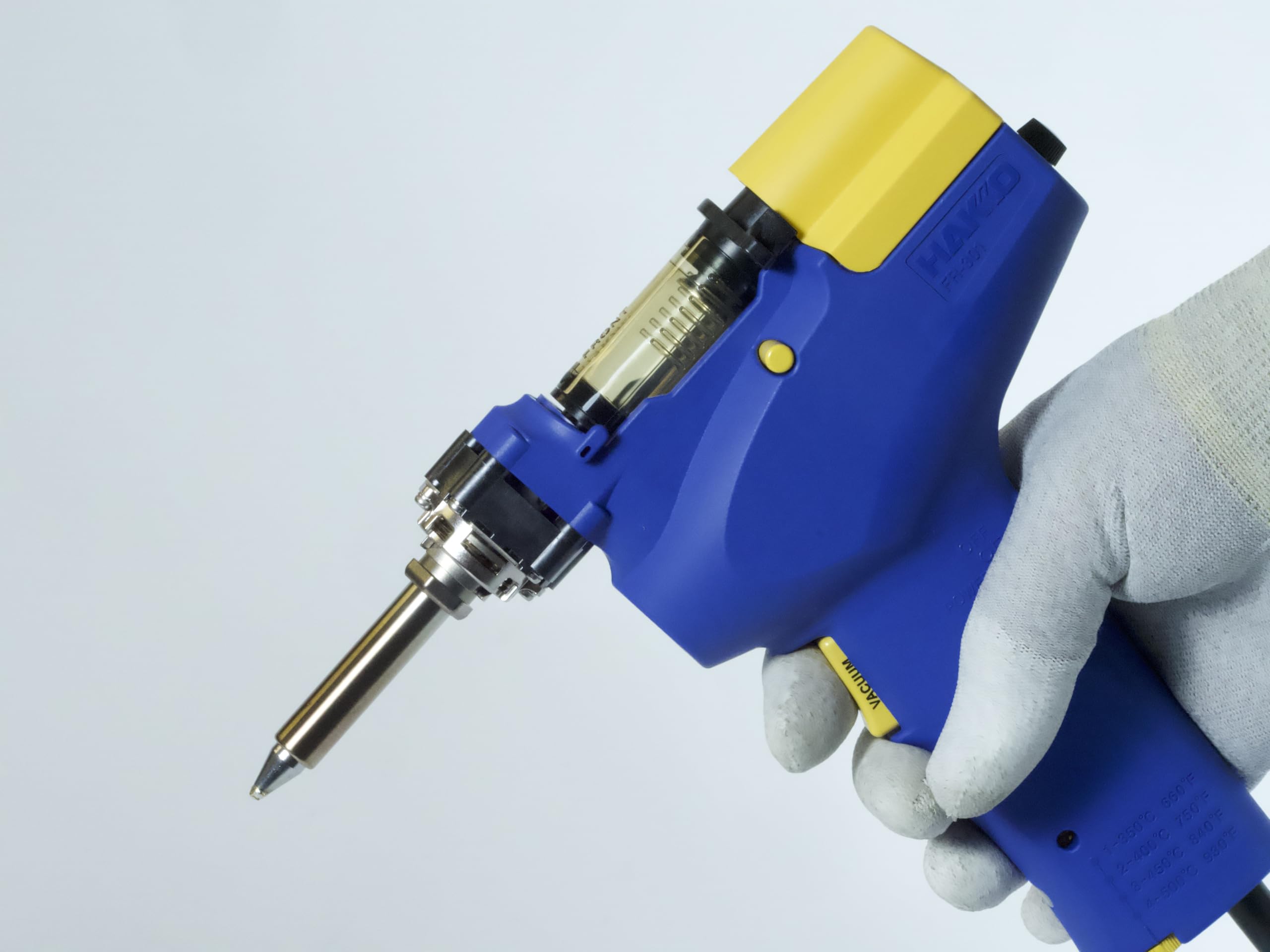HAKKO FR-301 Profi Entlötpistole – Tragbares Entlötwerkzeug 110W, 350-500°C – Inkl. Koffer & N61-08 Düse – Hohe Saugkraft & Anti-Verstopfungs-System – ESD-sicher