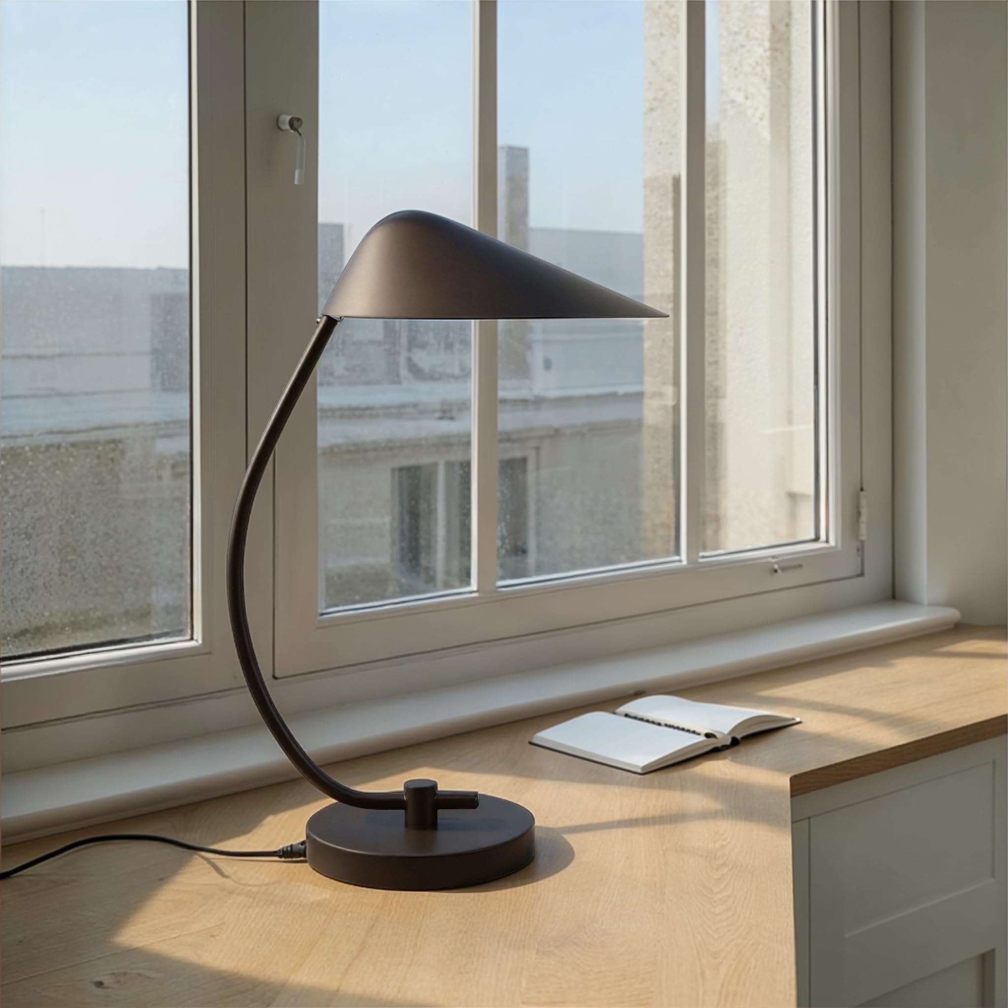 Creative Co-Op Metal Table Lamp with Inline Switch, Black Finish