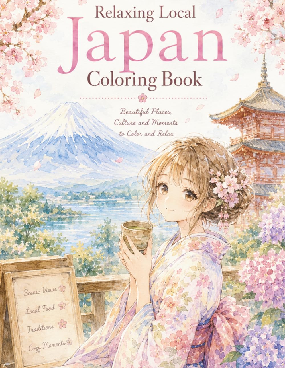 Relaxing Local Japan Coloring Book (Tokyo Street Fashion Girls Coloring Book)