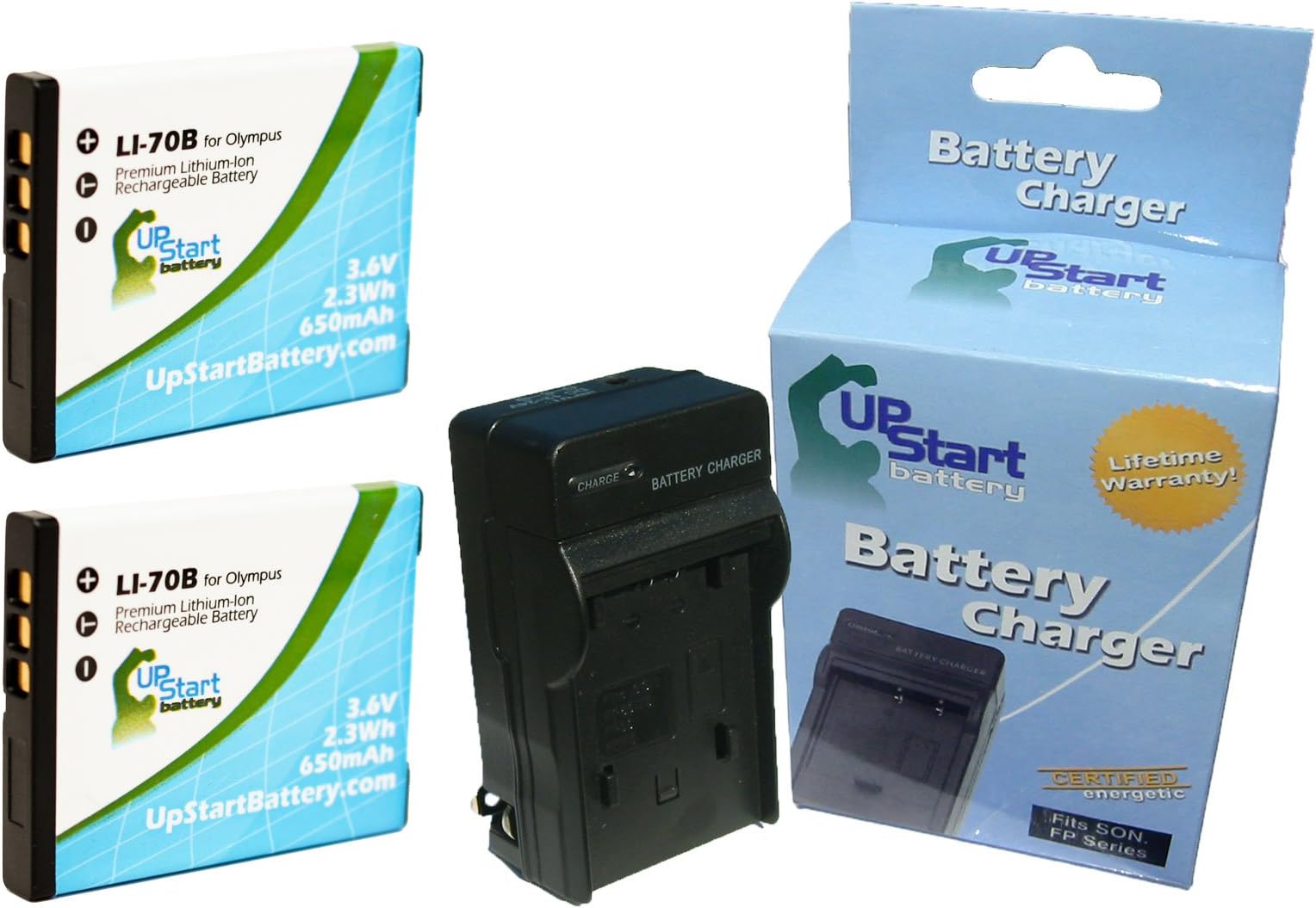 DSTE 2 X LI-70B Batería Dc103 De Viaje Y Cargador De Coche Adaptador Para Olympus D-700 705 710 715 745 FE-4020 4040 5040 VG-110 120 130 140 145 150 160 X-940 X-990 °Cámara