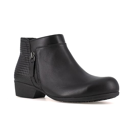 Rockport Work Women's Carly Work Safety Toe Bootie, Black, 8.5