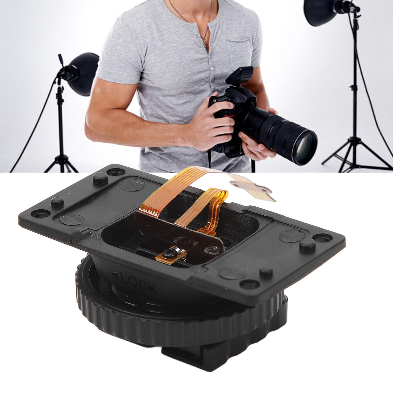 TT350S Hot Shoe Mount Foot, Replacement Repair Part with ABS Metal, Lightweight 14g, for TT350S Flash