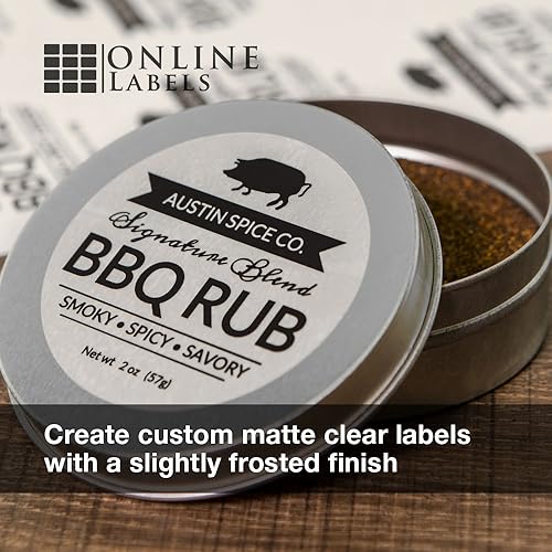 Vista 6 de 8.5 x 11 Clear Frosted Matte Sticker Paper (Inkjet Printers Only) - 10 Sheets - Full Sheet Labels - OnlineLabels