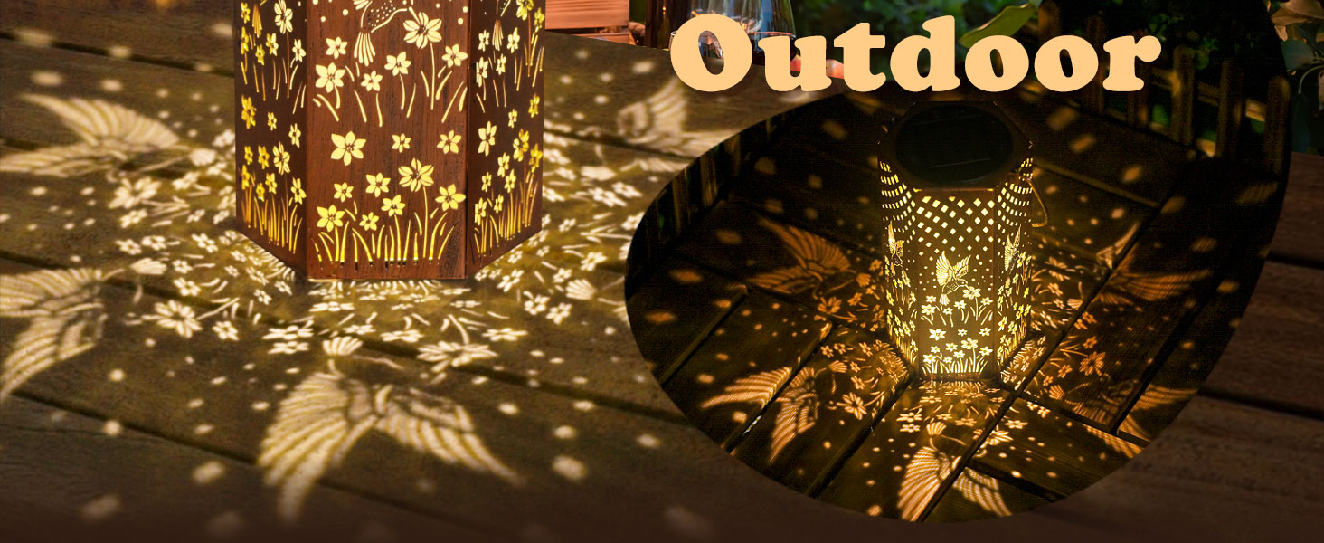 Image of Eandisom Hummingbird Solar Lantern Gifts for Women Mom Grandma