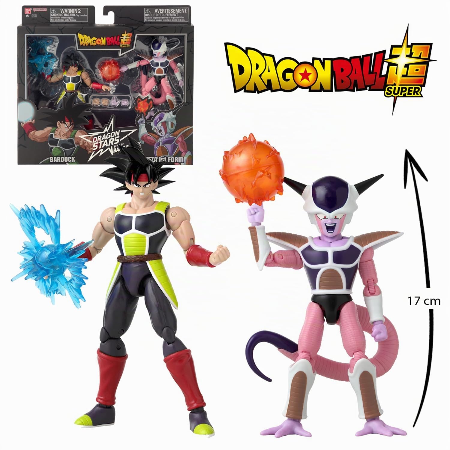 BANDAI - Dragon Ball Super - Figurine Dragon Stars 17 cm - Battle Pack - Bardock vs Freezer - Pacchetto di 2 figurine Dragon Ball da collezione - Giocattolo per bambini dai 4 anni in su - 37174