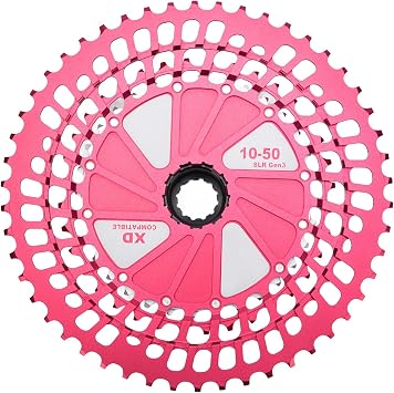 Ultra Light Bike Cassette, 10 to 51T 12 Speed CNC Hollow Bicycle Cassette Flywheel Replacement for XD Freehub, Compatible with SX, NX, GX, XX1 Eagle
