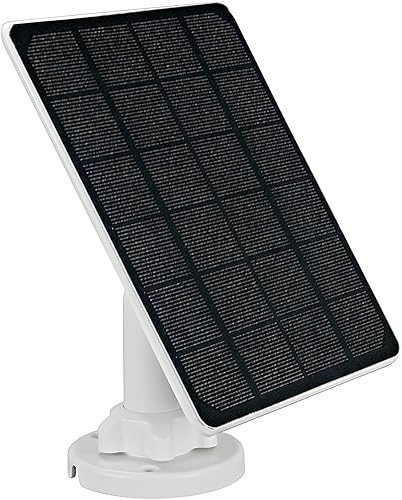 3W Solar Panel For Security Camera with micorUSBType-CDC3513 Three Types Of Connectors, IP65 Waterproof, 3m charging cable, Compatible with DZEES