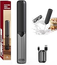 Mini Mixer Fuê Portátil, Misturador de Bebidas Recarregável USB, Batedor e Espumador de Leite Sem Fio, Com Tampa, Para Café, Latte, Matcha, Chocolate Quente, Premium