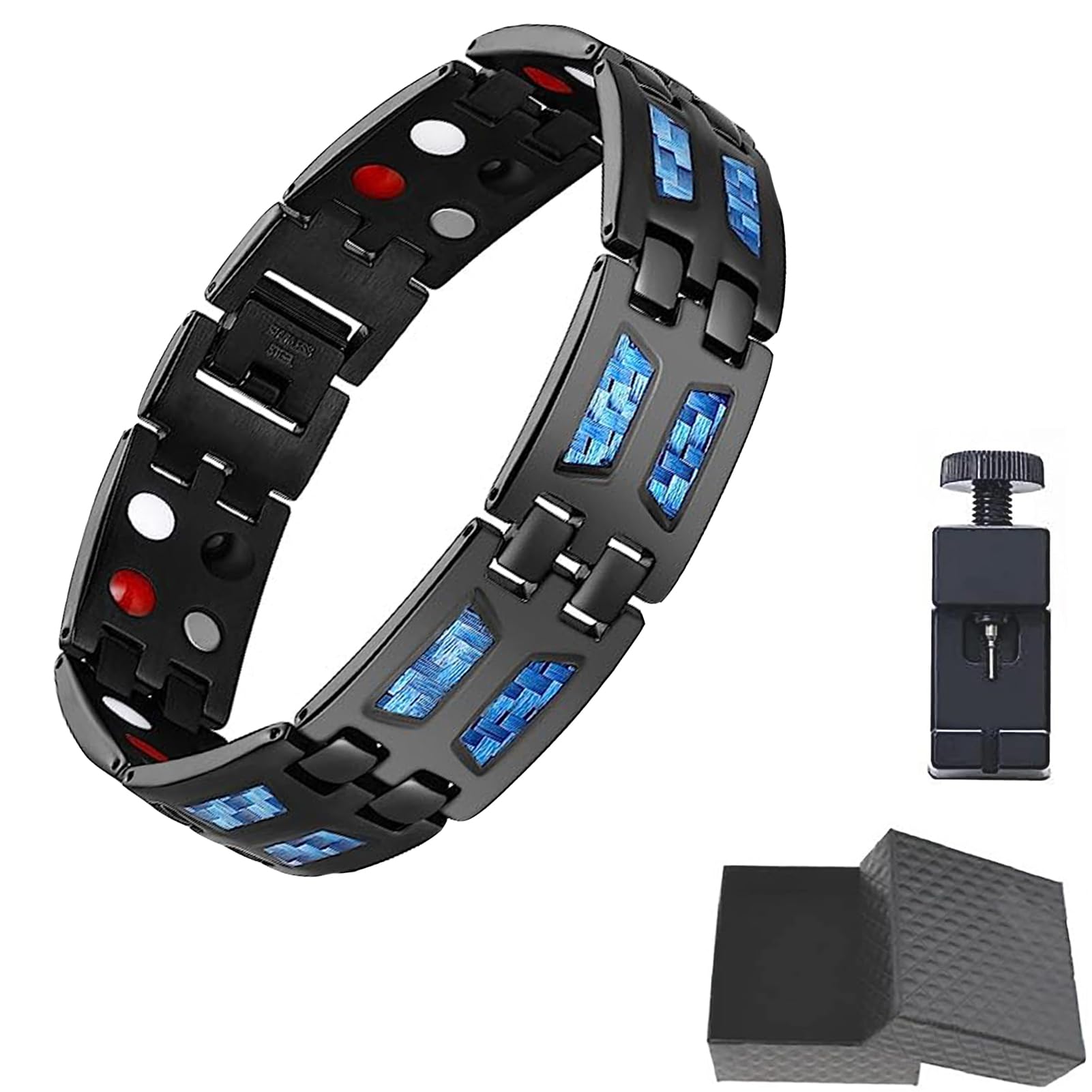 Buy IGSY Thcok Blue Carbon Energy Bracelet, Blue Carbon Titanbracelet