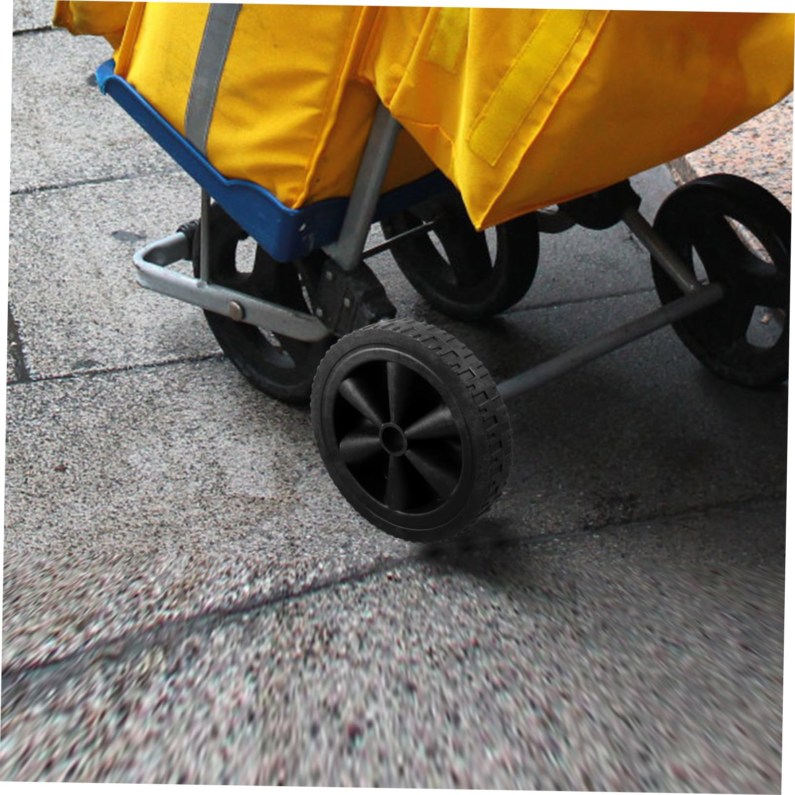 ULTECHNOVO 2 Ruote di Ricambio in Gomma e Plastica per Carrello e Barbecue, Resistenti All’usura, Nere, Silenziose, 2 Pezzi