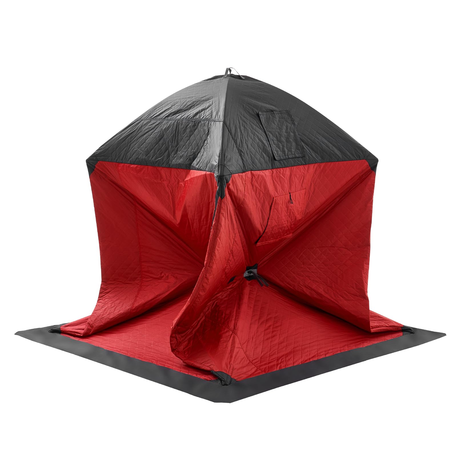 VEVOR Abri de Pêche sur Glace 1,8x1,8x2 m Tente Escamotable Portable Isolant Thermique Tissu Oxford