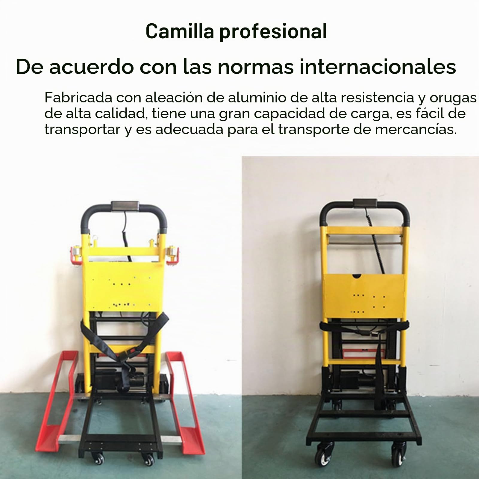 Subidor De Escaleras EléCtrico sobre Orugas, Carro Plegable para Subir Escaleras, VehíCulo De Acoplamiento para Silla De Ruedas, para Transferir Pacientes/Carga, Carga MáXima 440 Lb/200 Kg