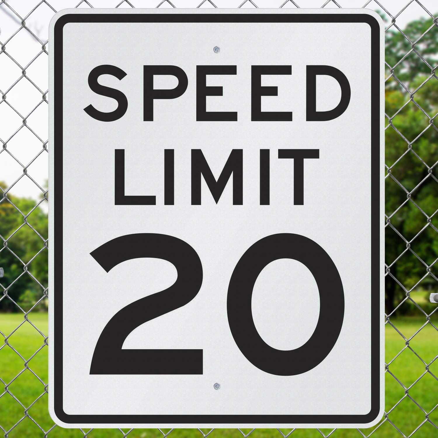 USA SPEED LIMIT20看板 Speed Limit 20 MPH Sign, 12x18 Inches, Rust Free .063