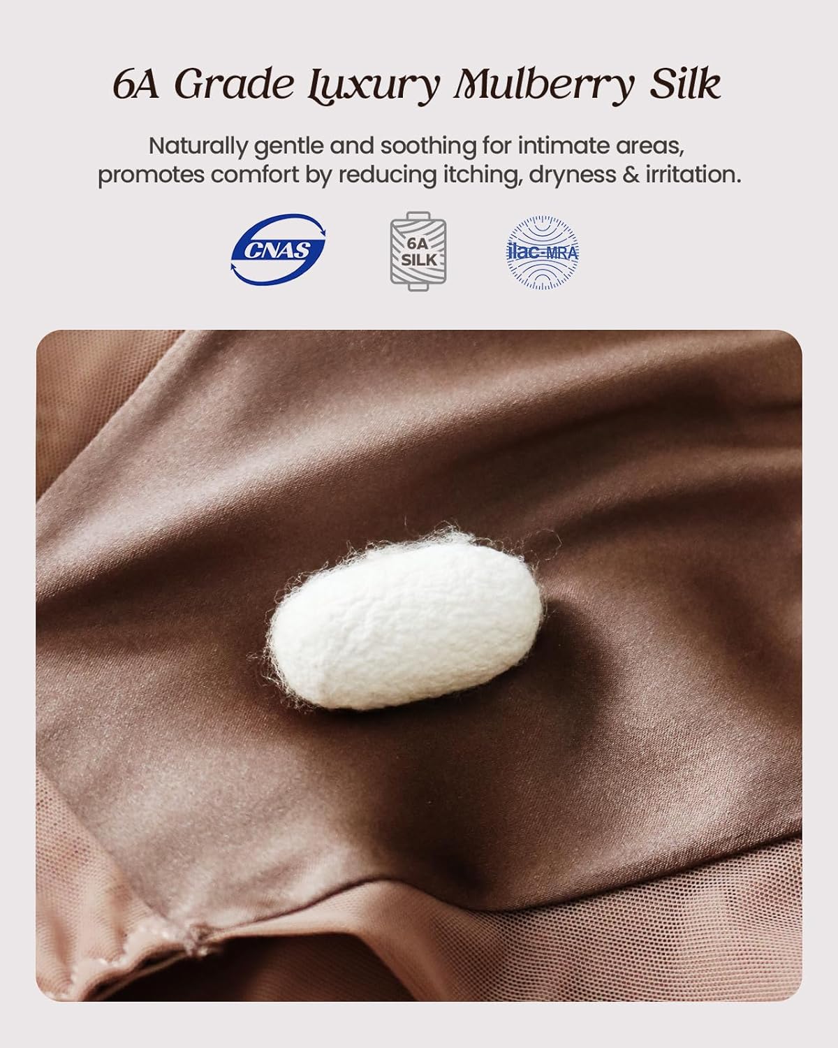 Mulberry Silk Underwear, Sexy Breathable Bikini Silk Satin Panties for Women - Image 3