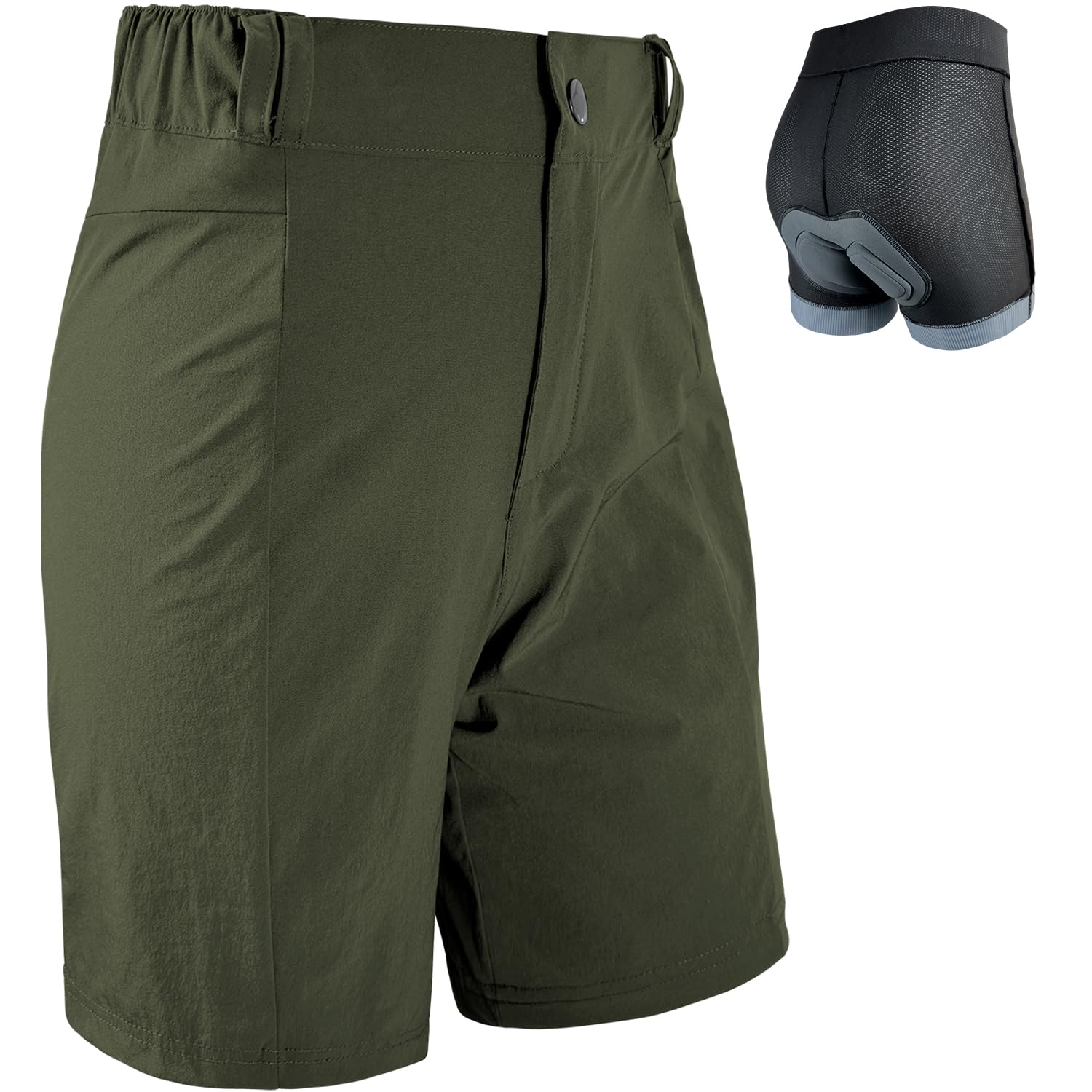 Wulibike Radlerhose Damen Mountainbike-Radhose 2 in 1 gepols