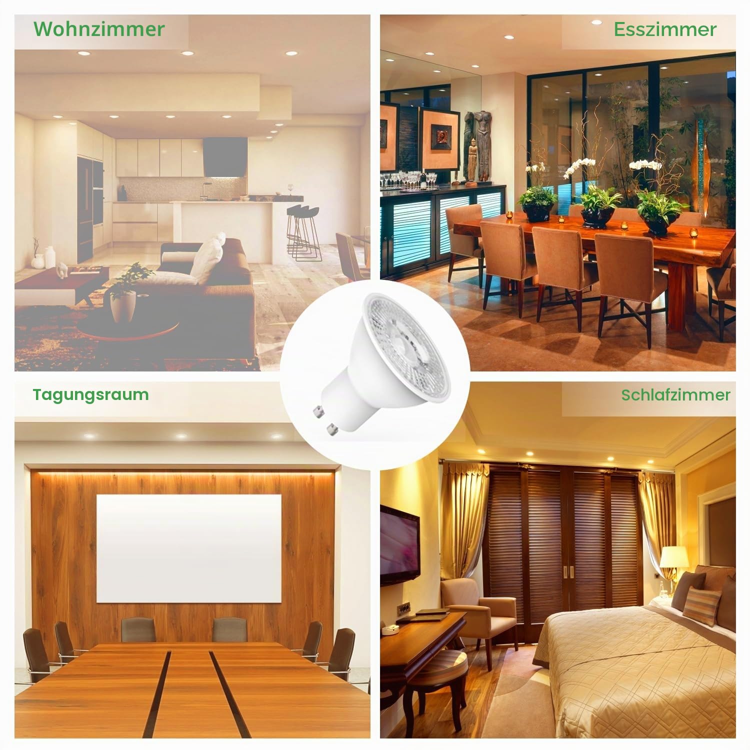 Yiahin GU10 LED Lampe Kaltweiß 6000K | 450 Lumen | 5W ersetzt 50W Halogen | 120° Abstrahlwinkel | 220-240V | Reflektorlampe | 40er Pack | Energieeffizient & langlebig | Ideal für gemütliches Licht