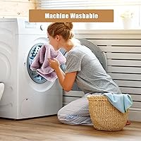 Vista 47 de SEMAXE Juego de 12 toallas de 100% algodón, 13 × 13 pulgadas, toallas suaves amarillas para la cara – súper absorbentes y de secado rápido, paño