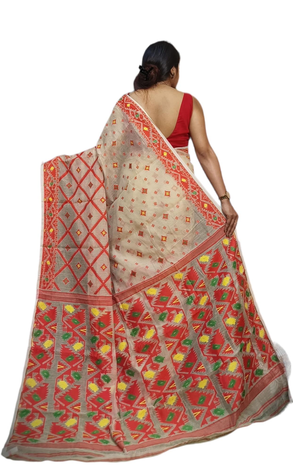 Basak Creation New SOV Karat Box Soft Dhakai Jamdani Saree