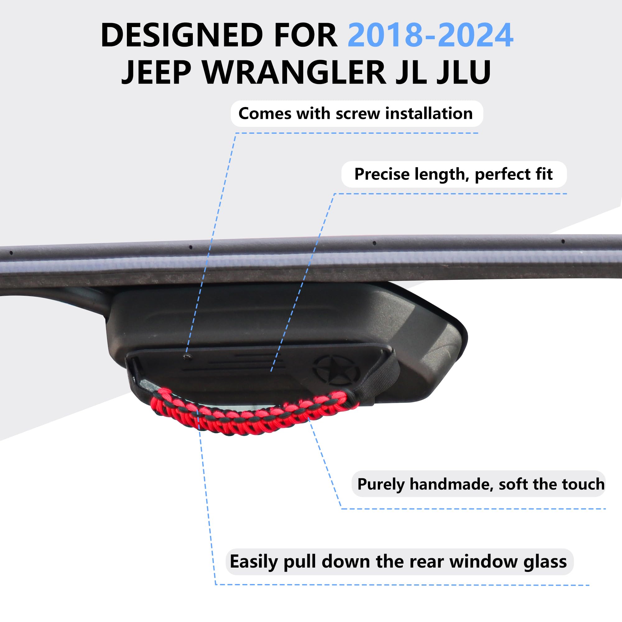 Sukemichi Rear Window Grip Handles For 20182024 Jeep