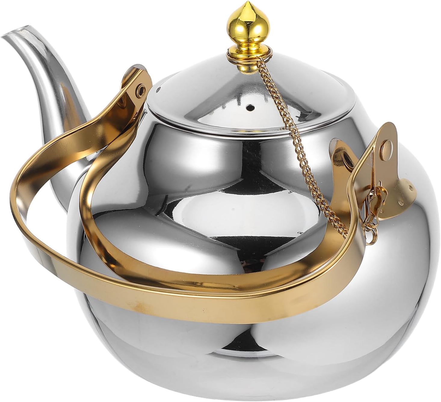 VILLCASE Stainless Steel Teapot with Removable Infuser Stovetop Tea Kettle Water Kettle Fine Mesh Strainer for Loose Leaf Brewing Home Office Travel Use