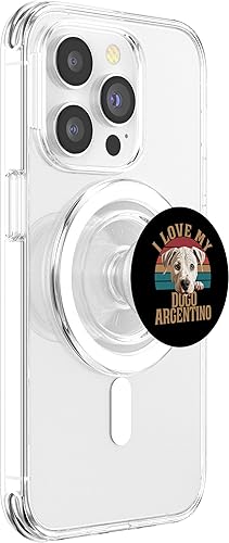 Miniatura 9 de I Love My Dogo Argentino Dog Breed Funny Fur Baby Canine Pet PopSockets Standard PopGrip