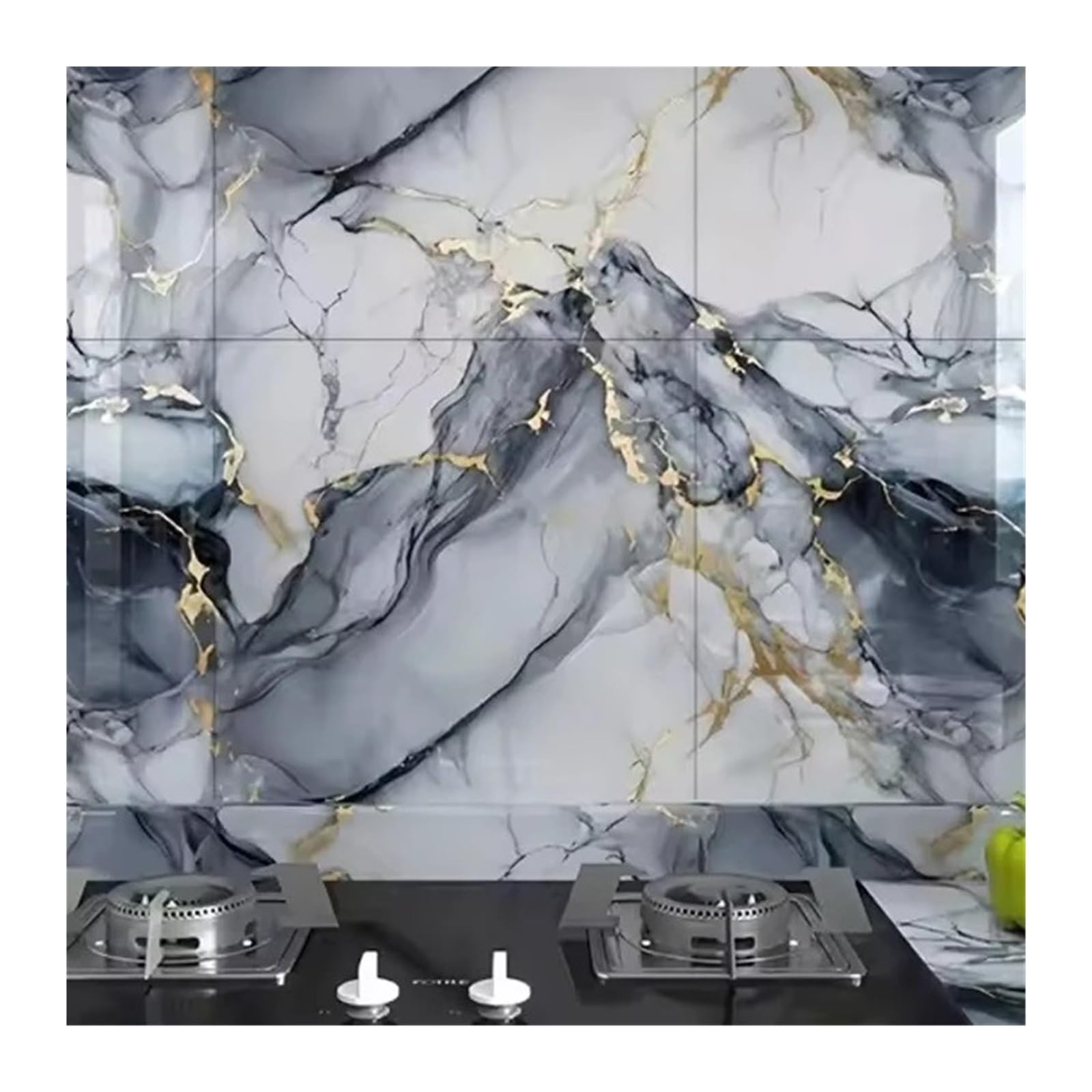 FOELANNE Back Self Adhesive Wallpaper, Marble Contact Paper 40cmx1-10m PVC Self-Adhesive Wallpaper(Color1,40cmX10m)