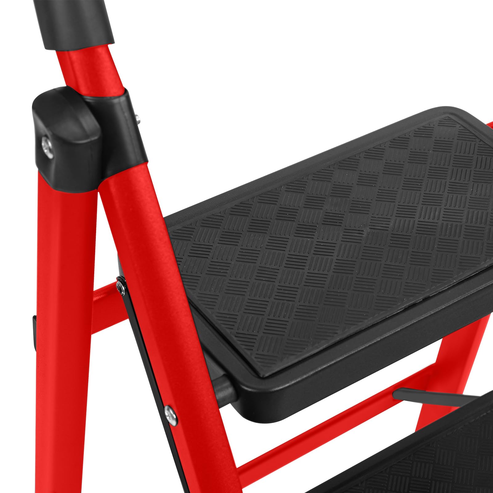Scala pieghevole a 3 gradini con ampi pedali antiscivolo multiuso sgabello per casa e camper, scala durevole per uso interno/esterno