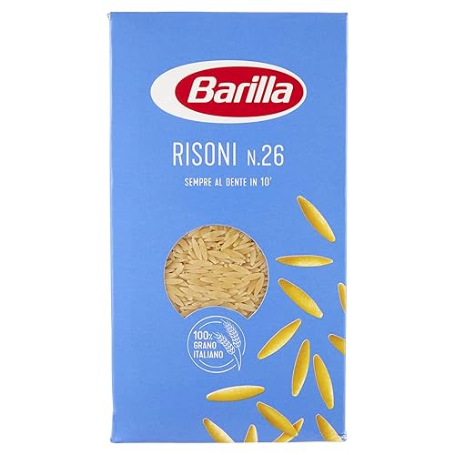 Immagine del prodotto Barilla Pastina Risoni n. 26, Pasta di Semola di Grano Duro 100% Italiano, Ideale per Zuppe, 500 g