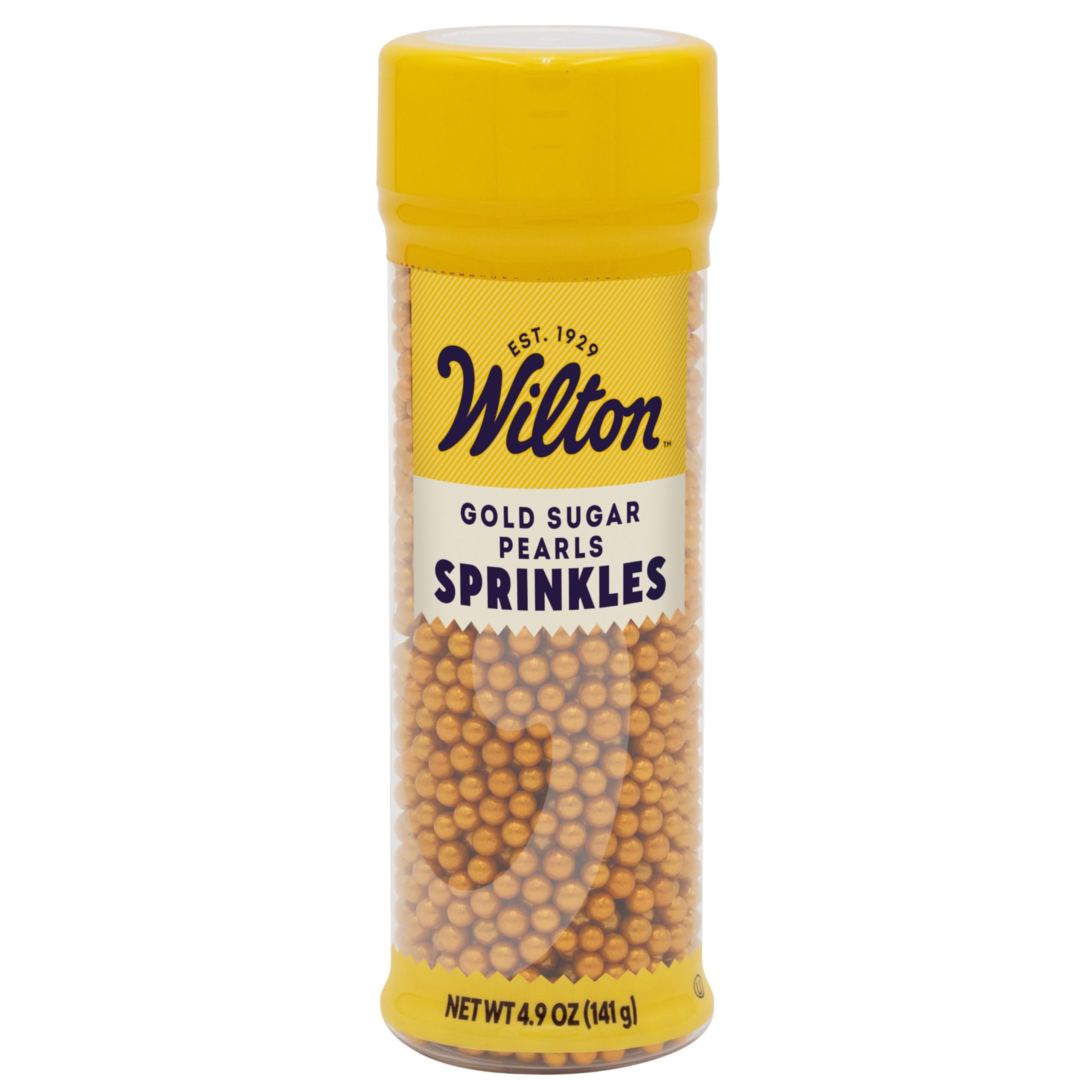 Wilton Sugar Pearls, 141 gram, Gold, Non Toxic