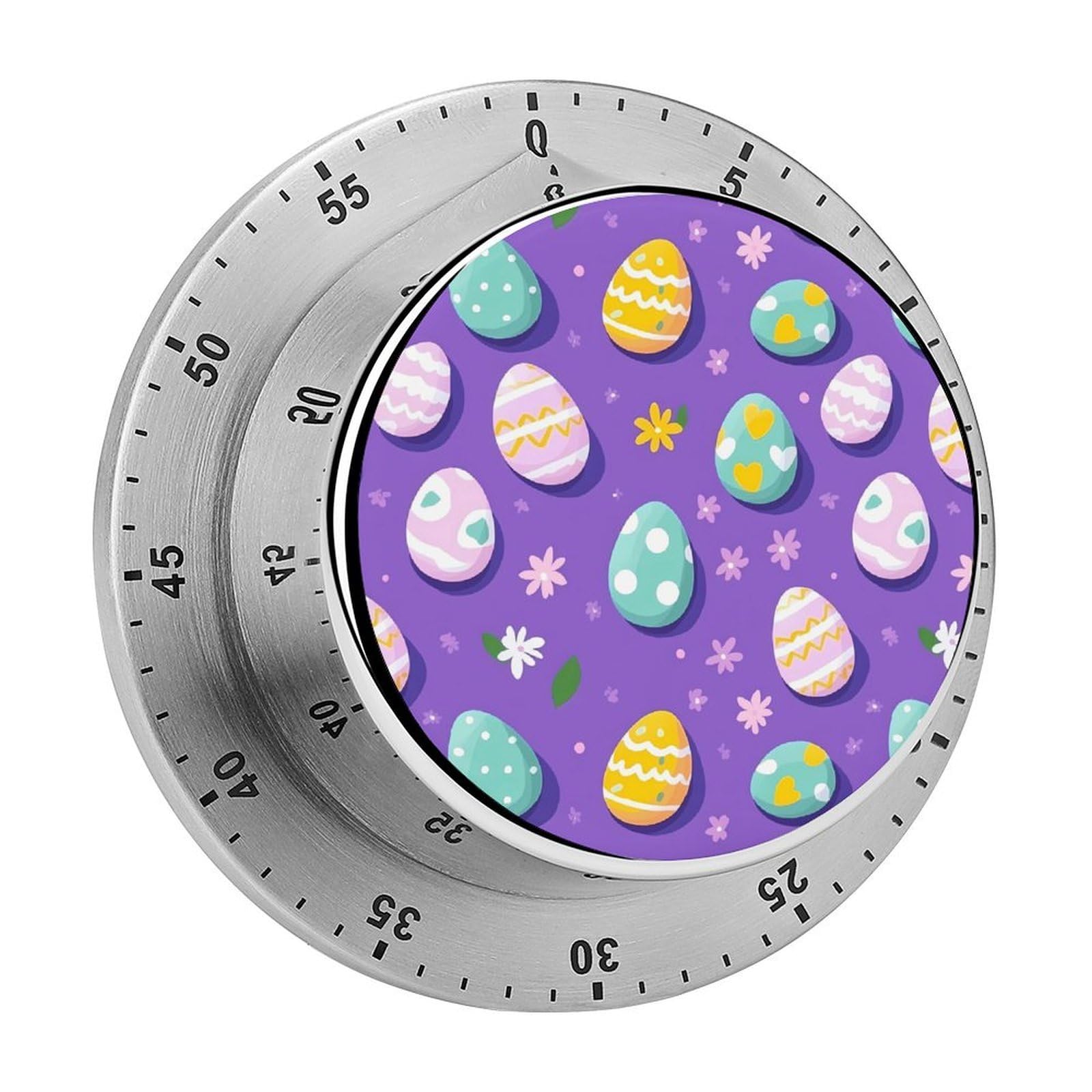 Colorful Easter Eggs Funny Timer 60 Minute Countdown Timer Mechanical Time Management Tool for Kitchen Work