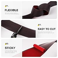 Vista 34 de Bnell Tira de transición de suelo, tiras autoadhesivas para suelos laminados, tira divisora plana de vinilo para el suelo para unir huecos del suelo