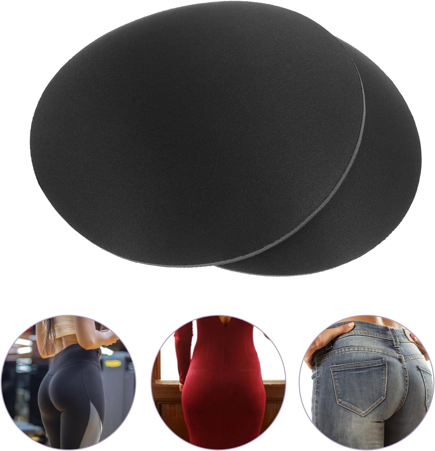 Healifty Reusable Hip Pad Insert Comfortable Washable Butt Pad 6.49X6.10X5.90In Hip Cushion for Daily Wear Special Occasions