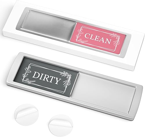 Miniatura 40 de Elegante imán para lavavajillas, 2 x 7 pulgadas, imán ideal para limpiar y sucio para lavavajillas, organizador de cocina, bonita decoración