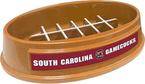 Miniatura 54 de NCAA Super-Bowl Iowa Hawkeyes - Cuenco para perros de alimentación lenta con diseño de fútbol para una digestión saludable. Cuenco antideslizante