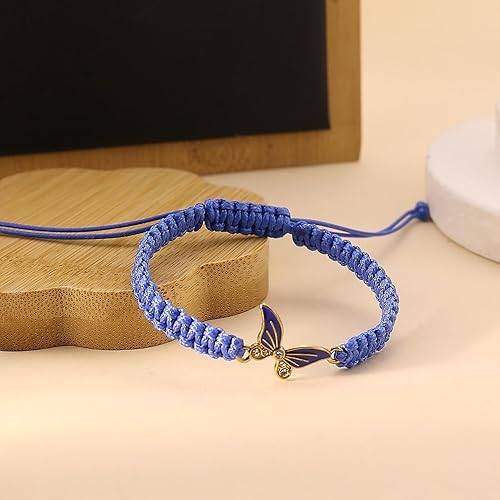 Miniatura 6 de Always Believe in Yourself - Pulsera de mariposa con dije de mariposa para mujer, pulsera elástica de cuentas de cristal de mariposa de la suerte,